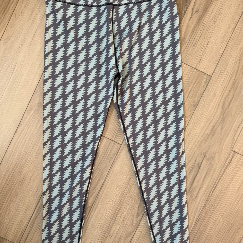 Grateful Dead X Section 119 Thunderbolt Leggings Mint and Gray Sz XXL